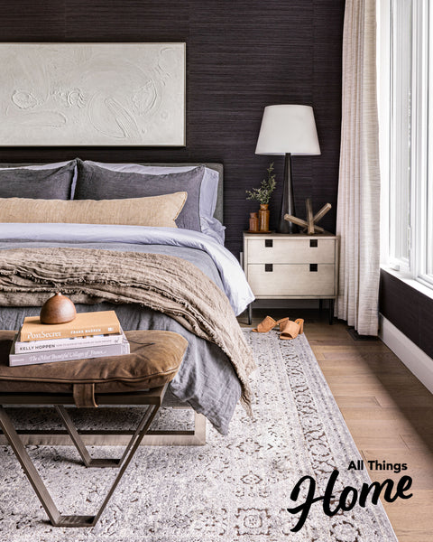 Dark and moody bedroom.