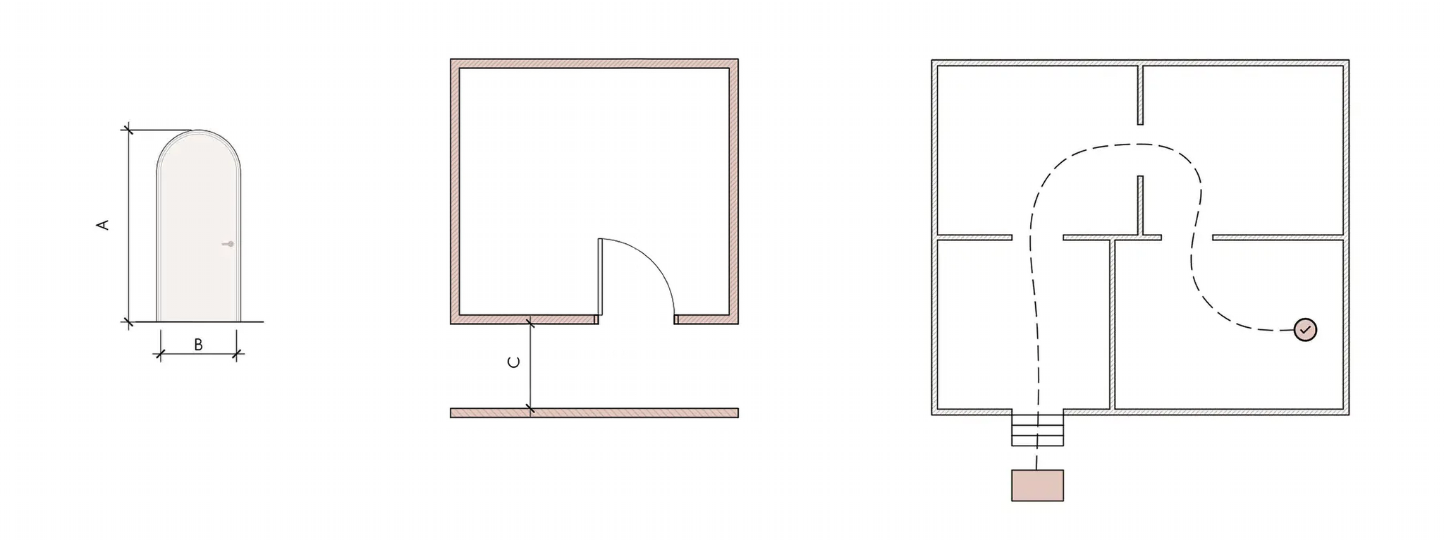 measure your space: hallways-room-path