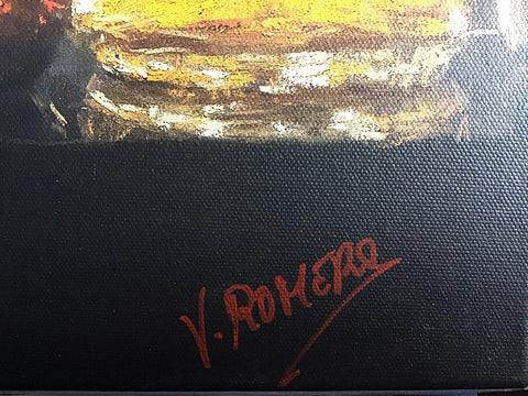 Vicente Romero Signature on Giclee Canvas