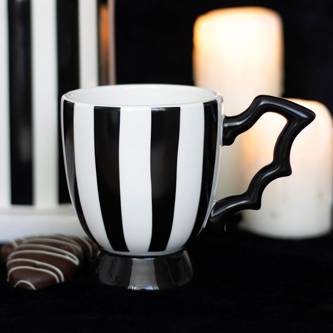 Gothic Gifts Striped Bat Wing Teacup