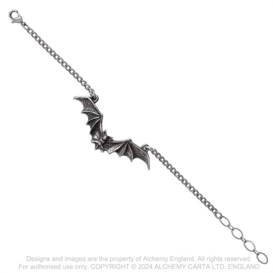 Alchemy Gothic Bat Pewter Bracelet