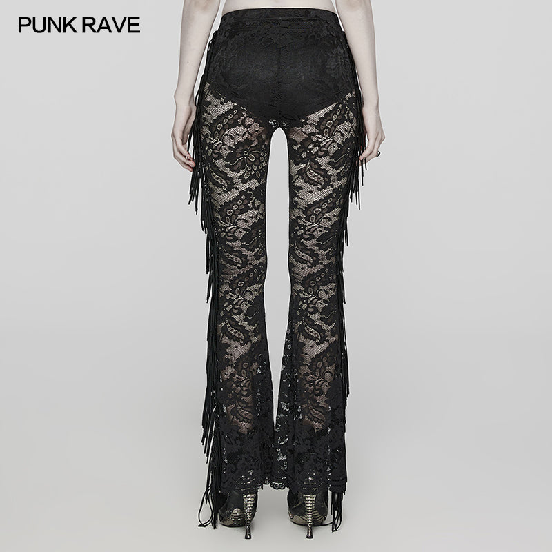 Punk Rave Tasselled Lace Athena Trousers