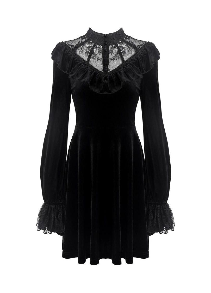 dark velvet dress