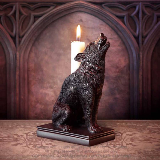 Faust's Familiar Black Cat Candlestick by Alchemy Gothic