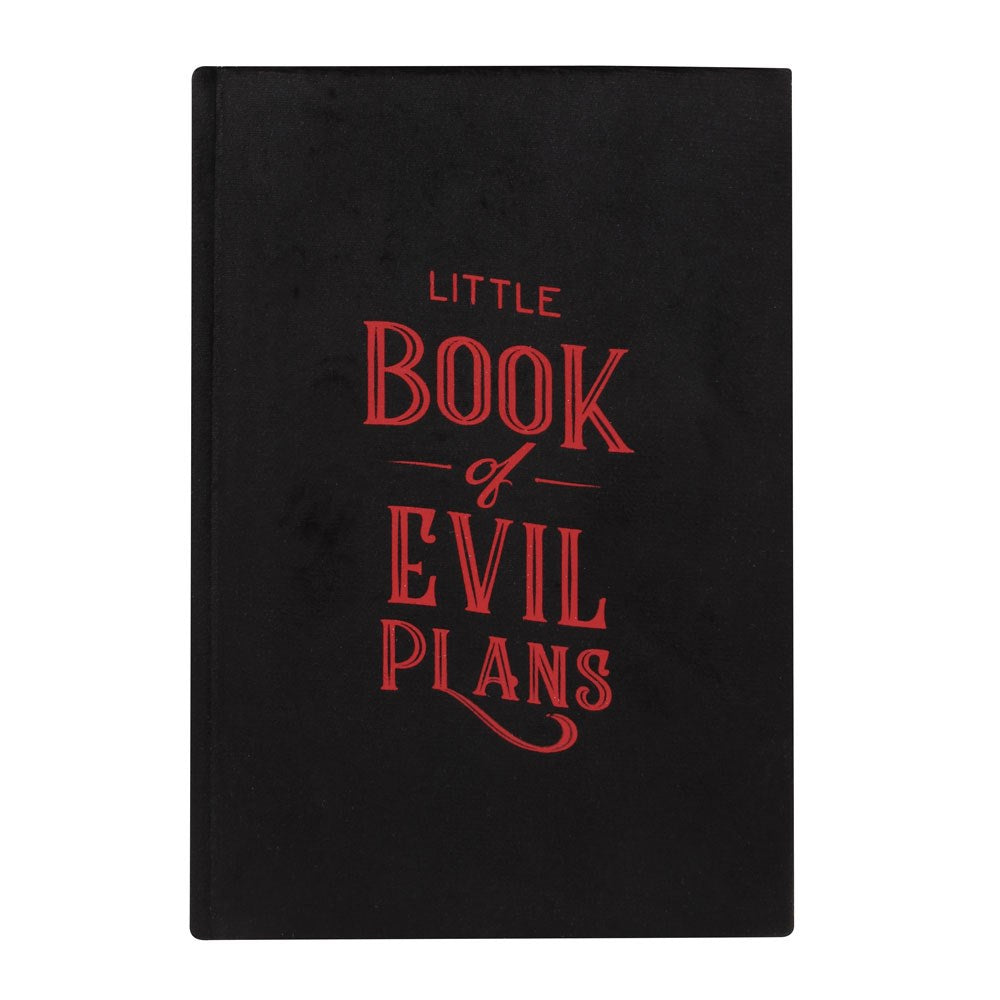 Gothic Gifts Little Book Of Evil Plans Velvet A5 Notebook