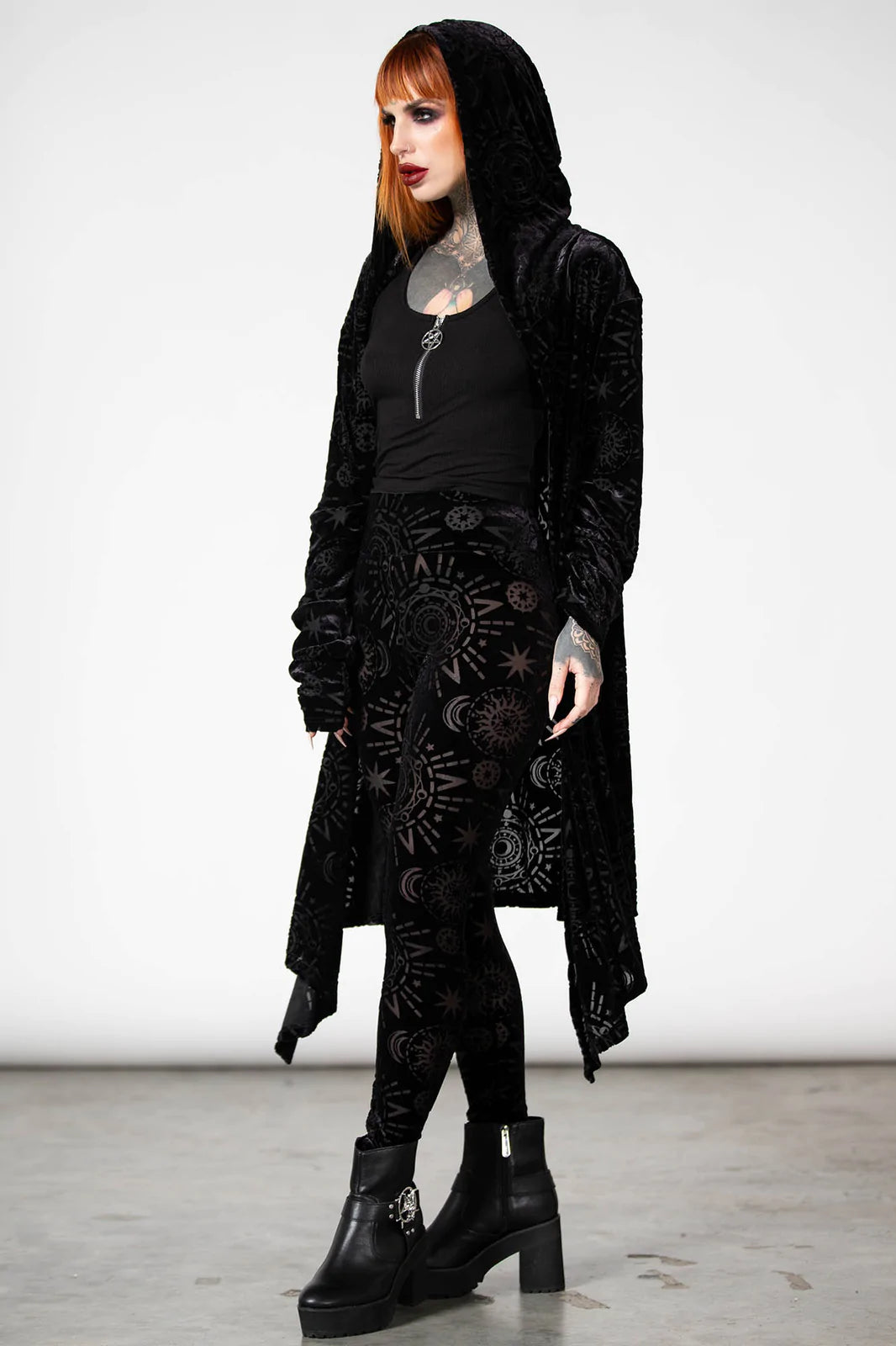 Killstar Malachite Burnout Hooded Cardigan - Size UK 14 left only!