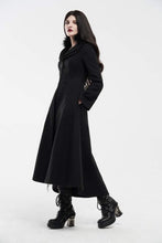 Load image into Gallery viewer, Punk Rave Bellatrix Embroidered Coat - Black - Kate&#39;s Clothing