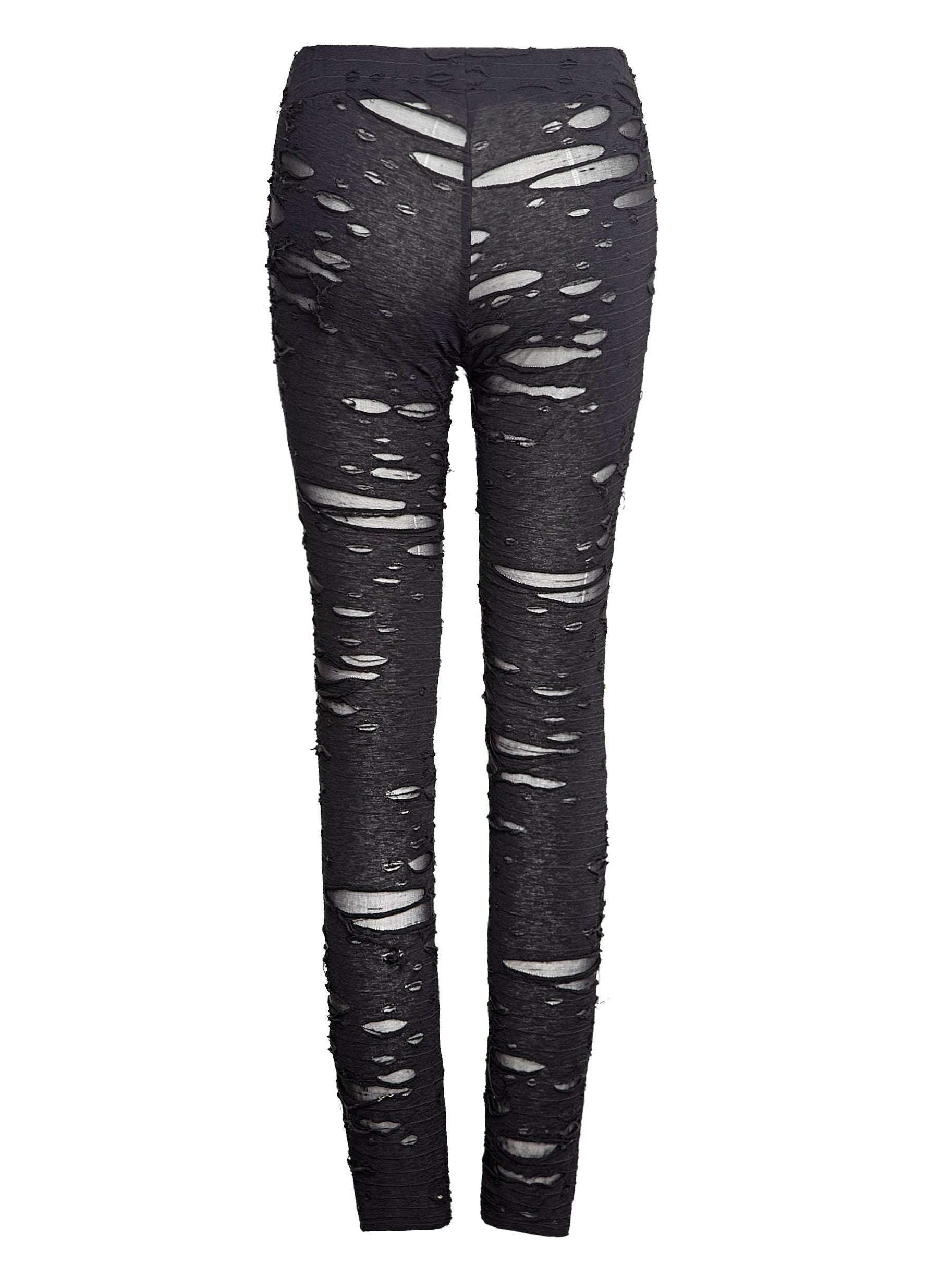 Punk Rave Plus Size Black Gothalyptic Lara Leggings