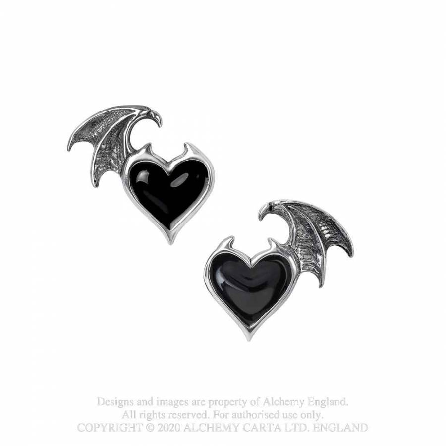 Alchemy Gothic Blacksoul Stud Earrings