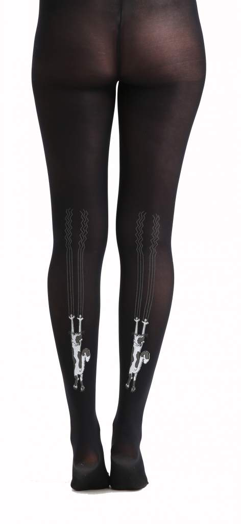 Pamela Mann Flocked Tights - Climbing Cat