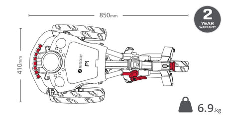 Motocaddy P1 ingombri e peso