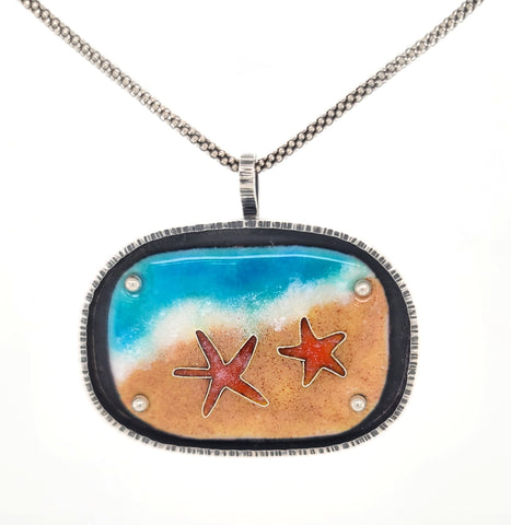 starfish necklace made by Kathryn Riechert
