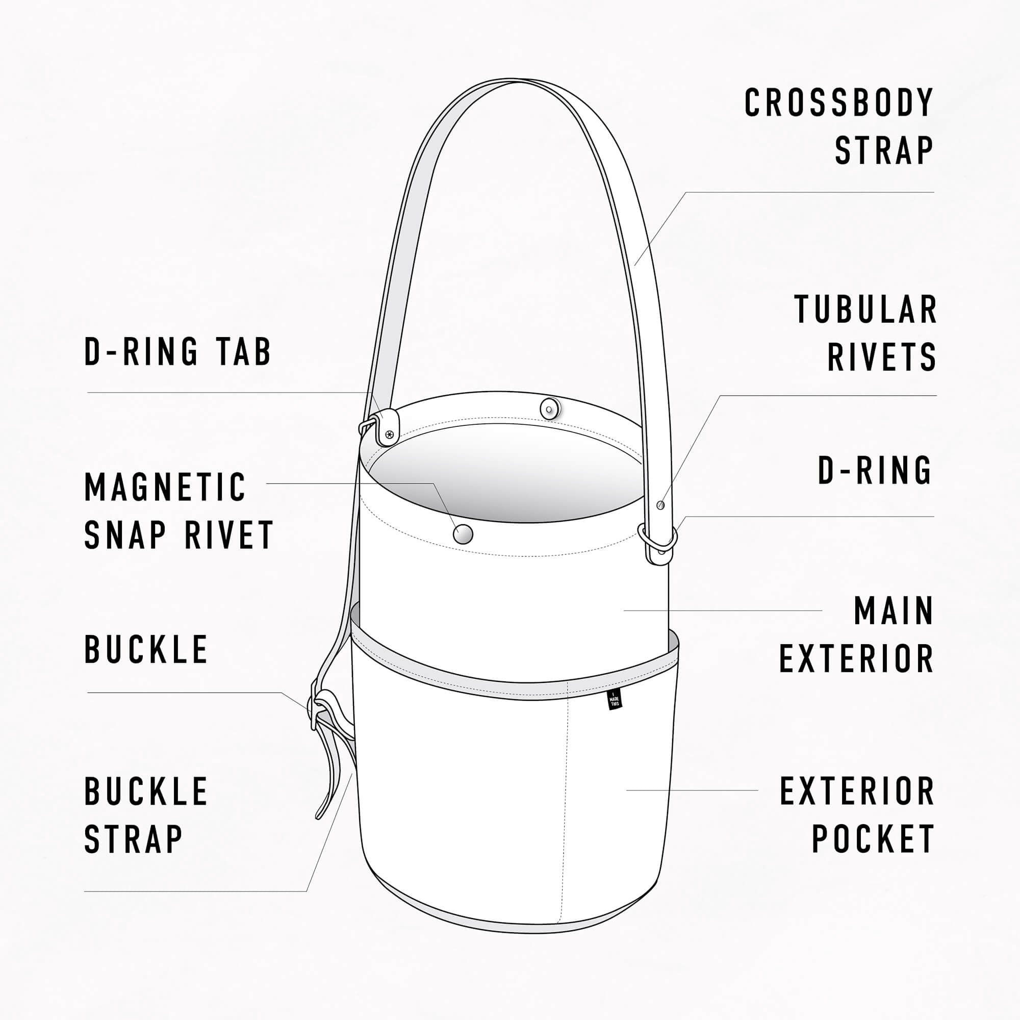 Naito Bucket Bag Leather + Hardware Kit - Chestnut Leather