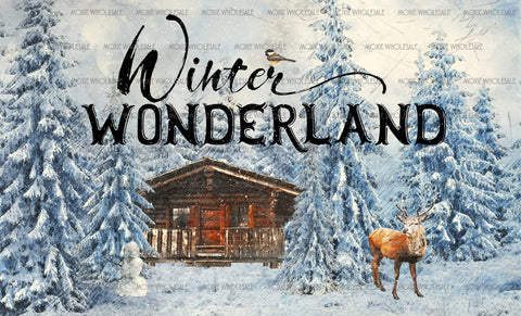 Winter Wonderland Cabin Scene