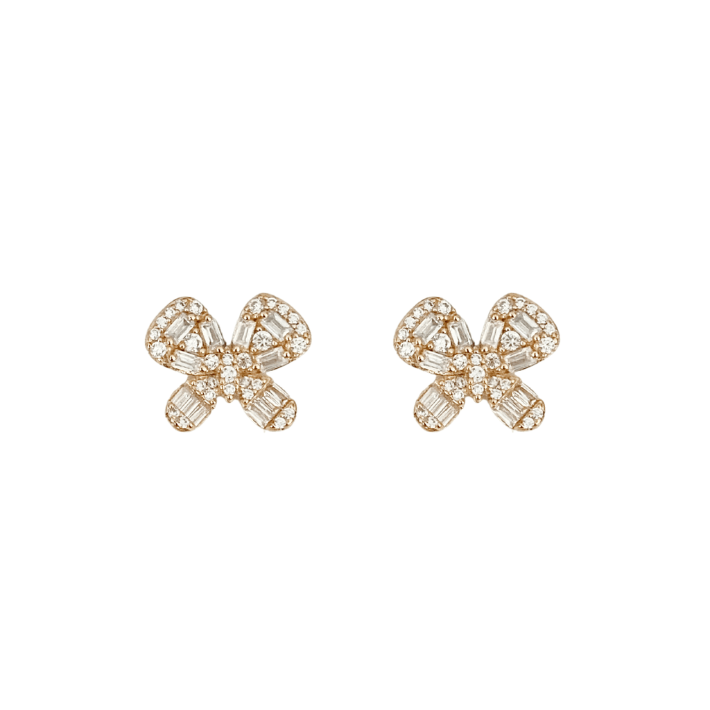 Dainty Silver Butterfly Stud Earrings - NotionIsland Jewelry