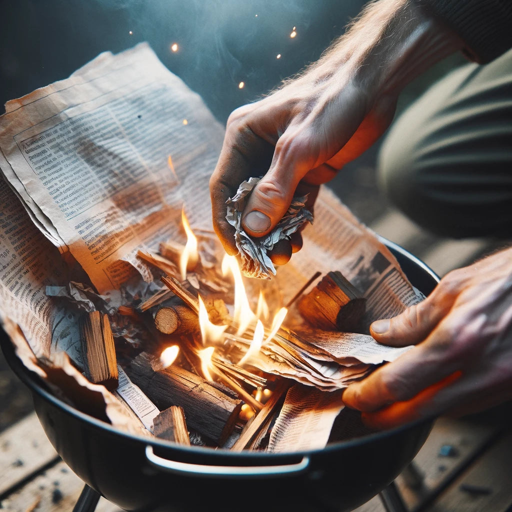 DALL·E 2024-03-07 18.01.55 - Une image réaliste montrant les mains d'une personne en train d'allumer un barbecue avec des méthodes traditionnelles. Les mains placent soigneusement.webp__PID:013b524b-b1bb-46d4-a59a-2816d098526f