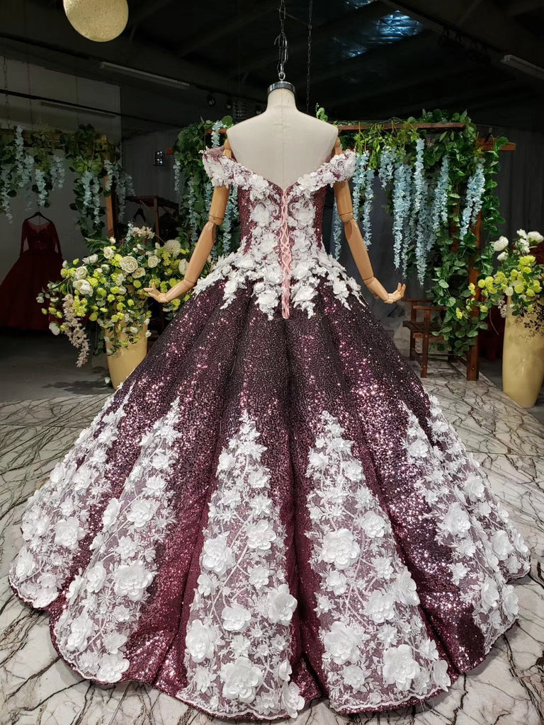 dress made out of flowers