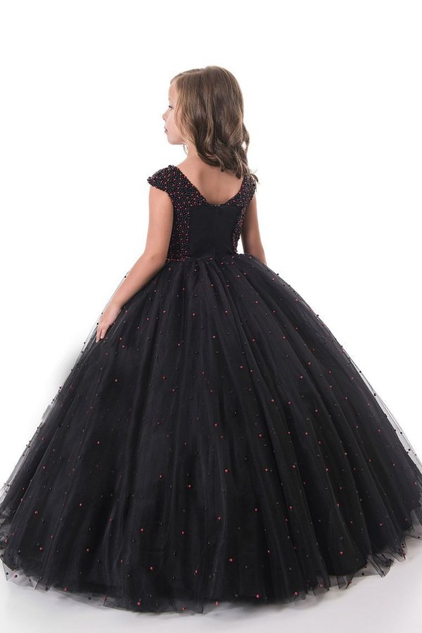 2022 Scoop Tulle With Beading Ball Gown Floor Length P77CR2TA