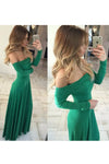 2022 Evening Dresses A Line Boat Neck Chiffon With Ruffles PPHT9B2D