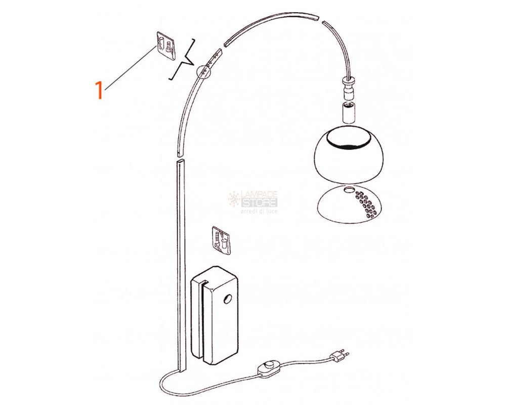 Montaggio Lampada Arco Flos.Lampada Da Terra Led Arco Di Flos Iconable