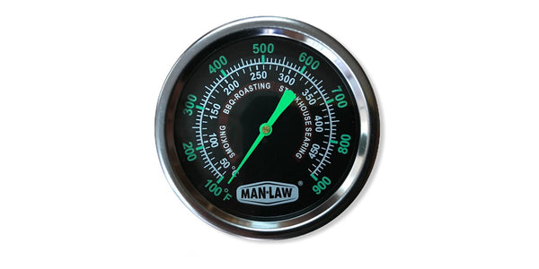 Grill / Smoker / Roaster Gauge with Glow in the Dark Dial MAN LAW MAN-T702BBQ