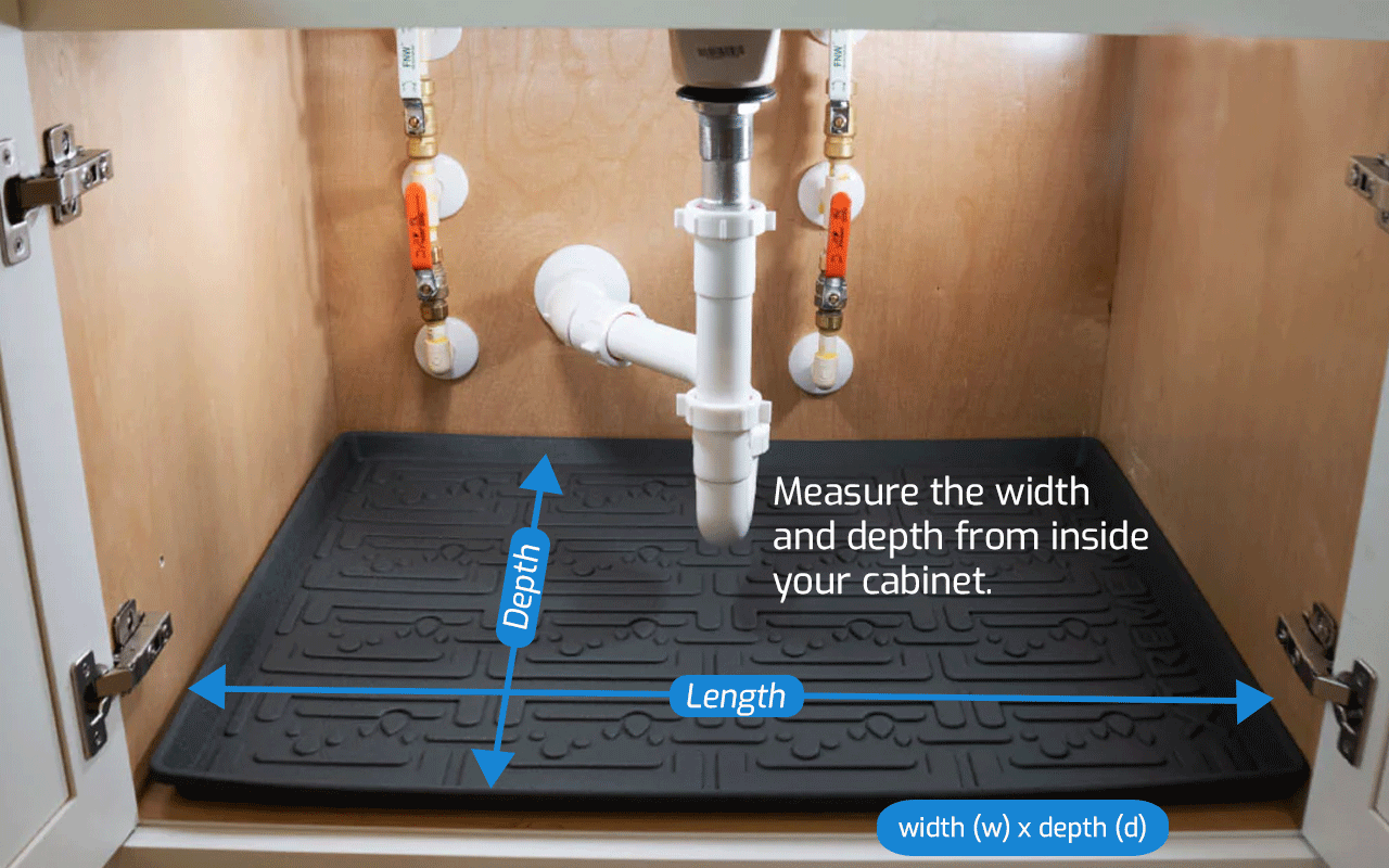 Under Sink Cabinet Mat / Waterproof Liner For Cabinets, Xtreme Mats