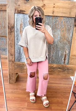 Dana Pink Denim Pants