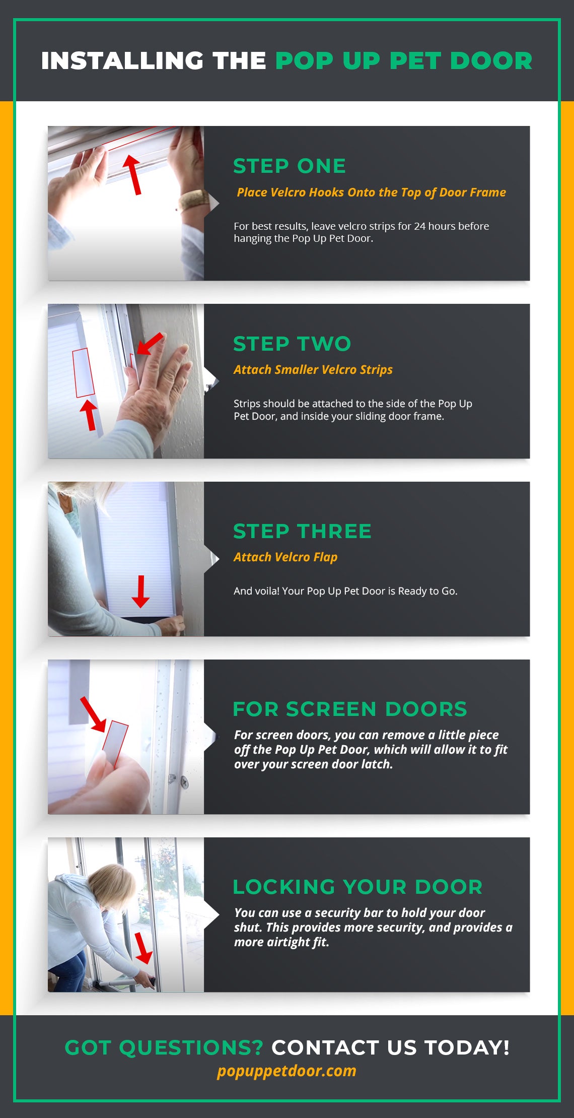 Installation - Sliding Door Dog Door