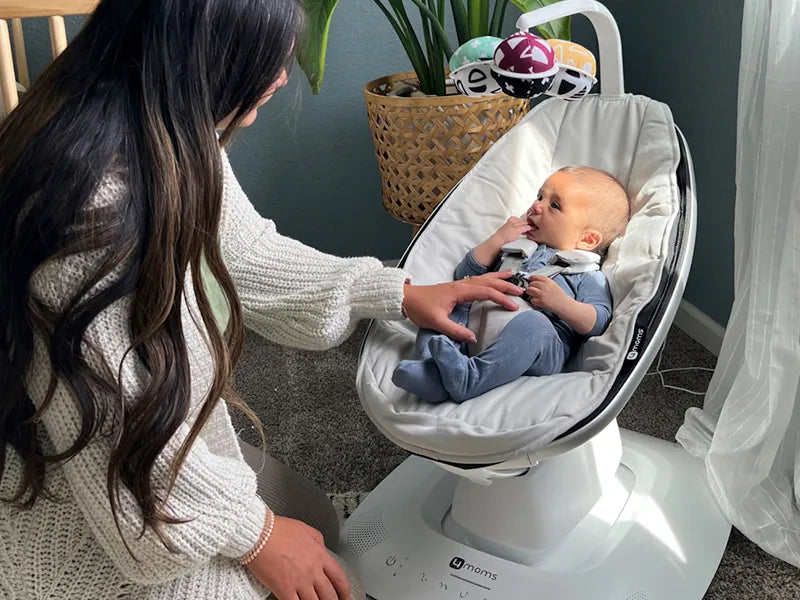 a baby in a Mamaroo