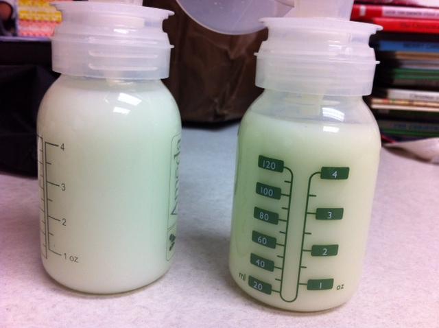 bottles of breastmilk