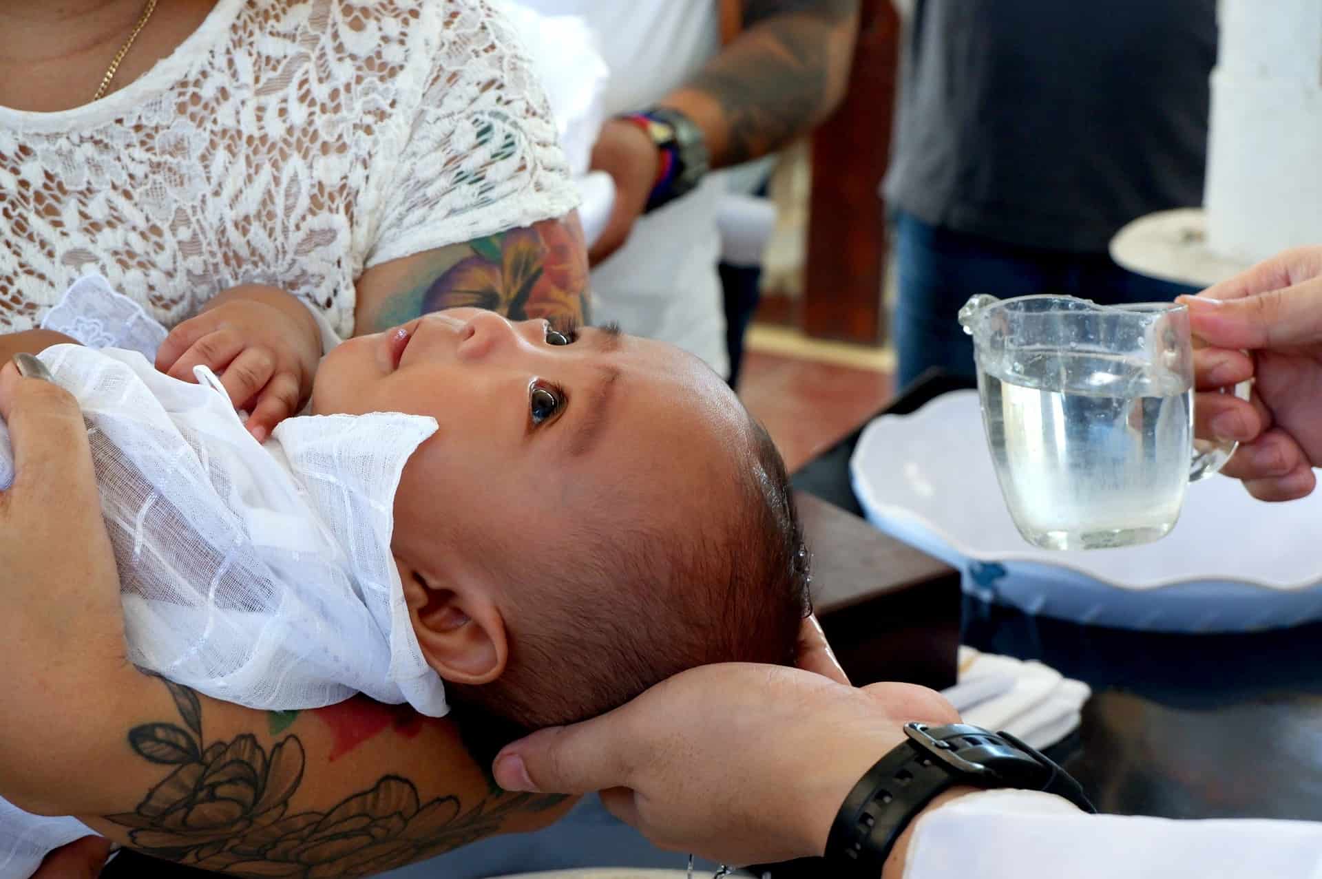 Baby at a christening