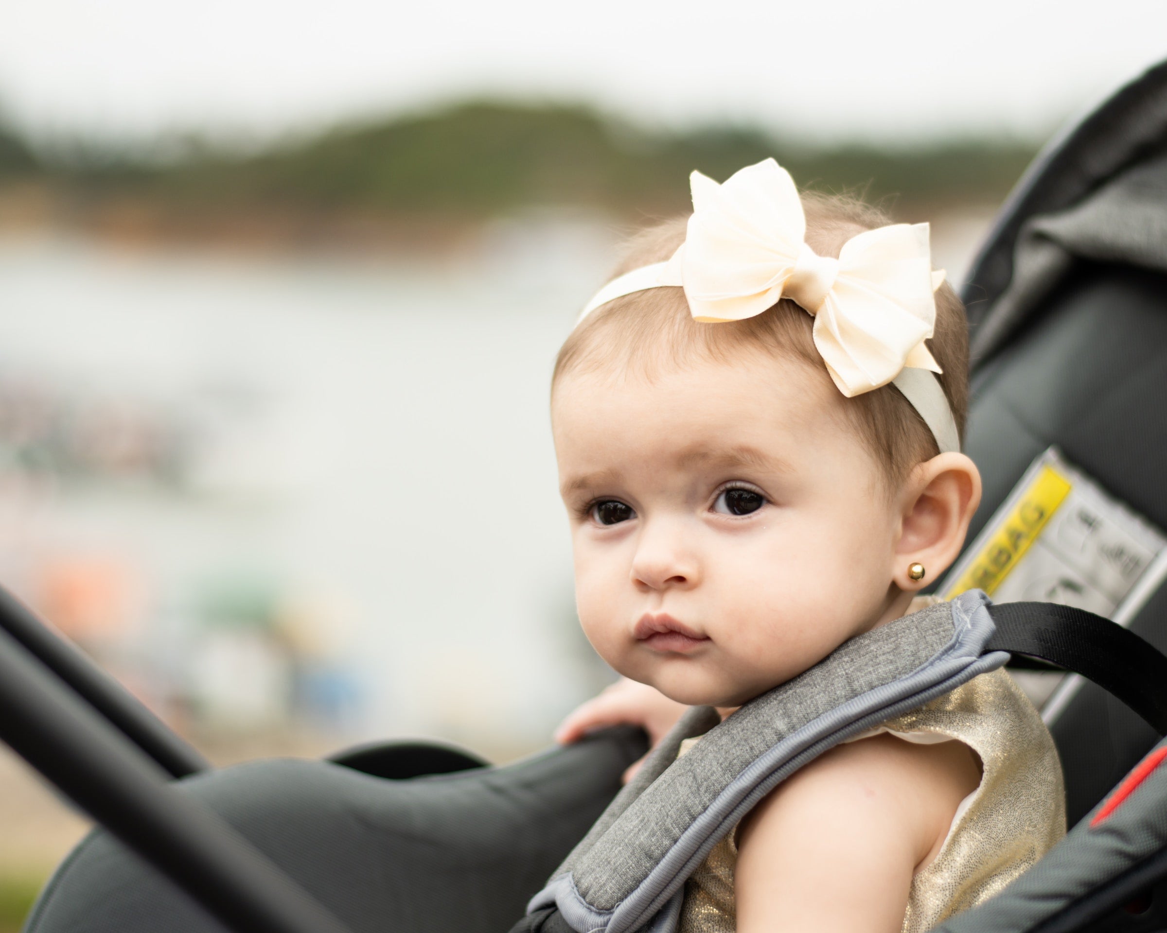 baby in a convertible car seat