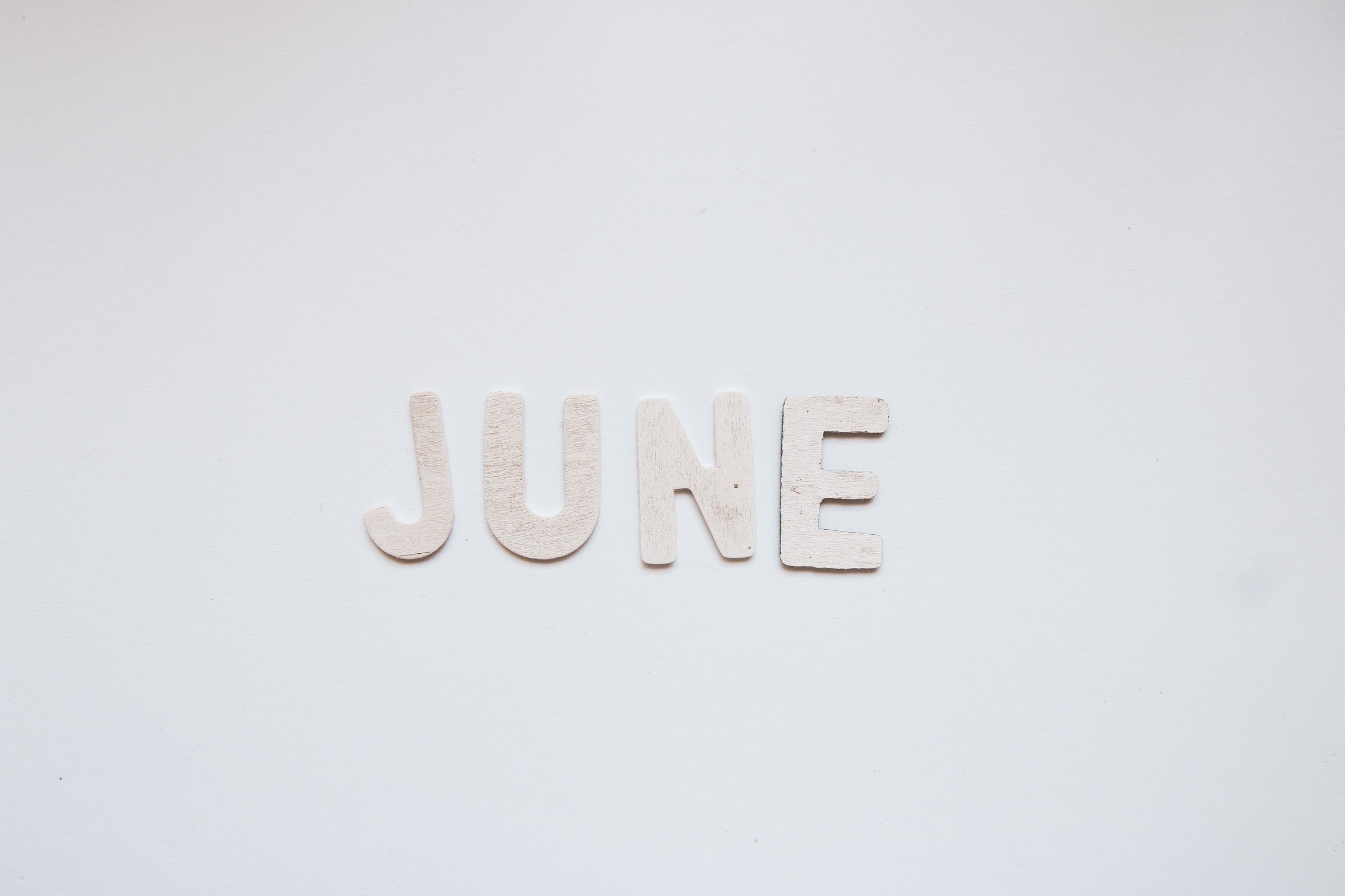 the word JUNE