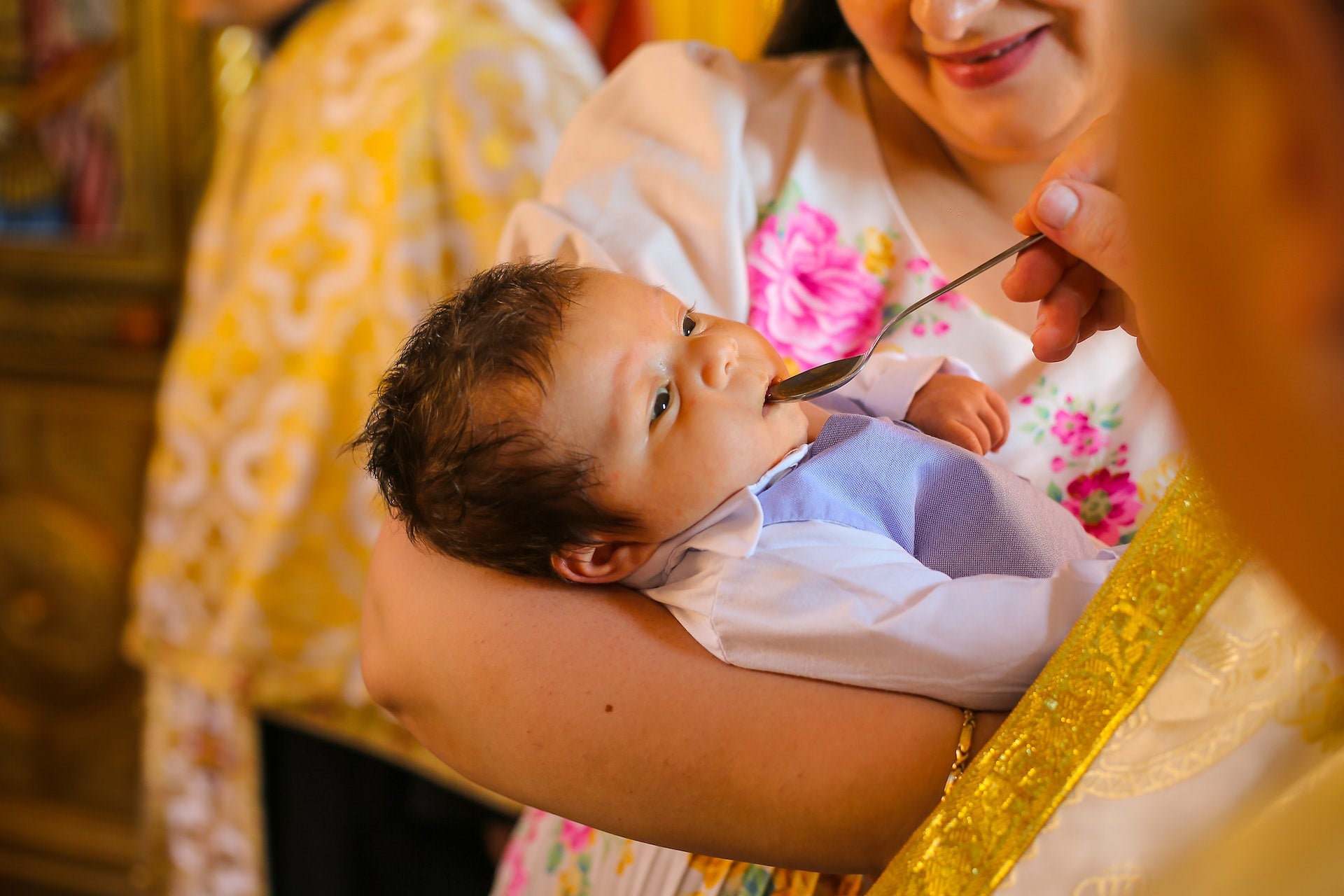 baby being fed gripe water