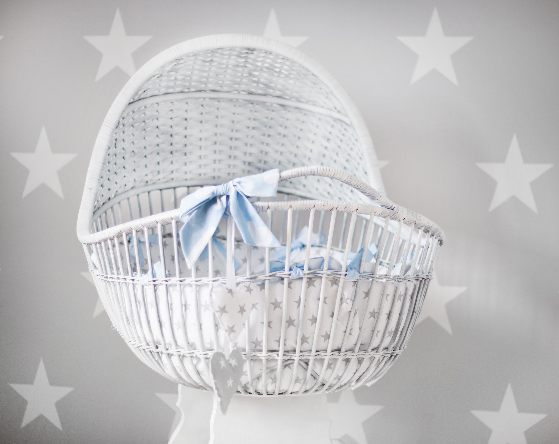 bassinet in a room with stars 