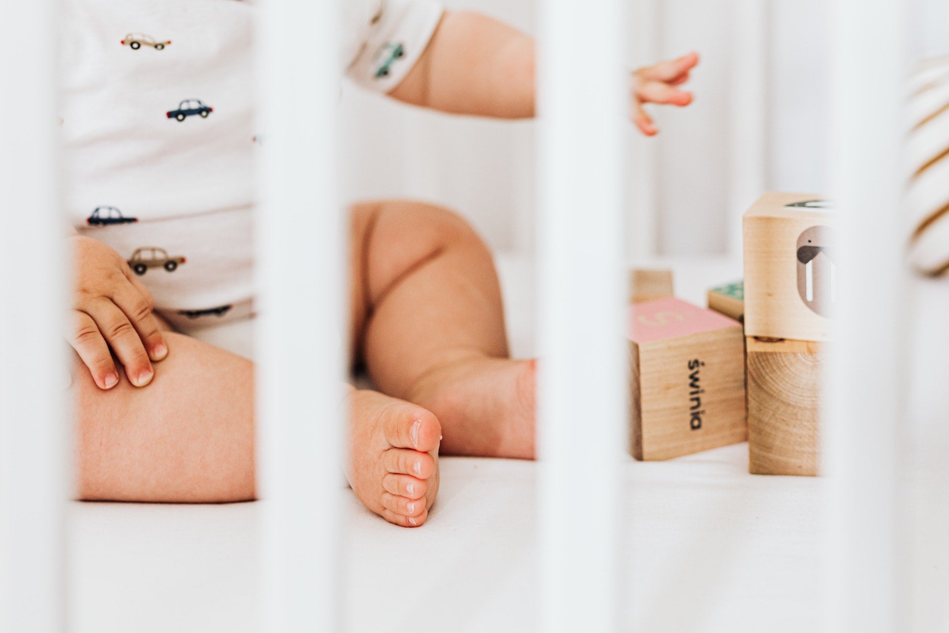 Baby in crib