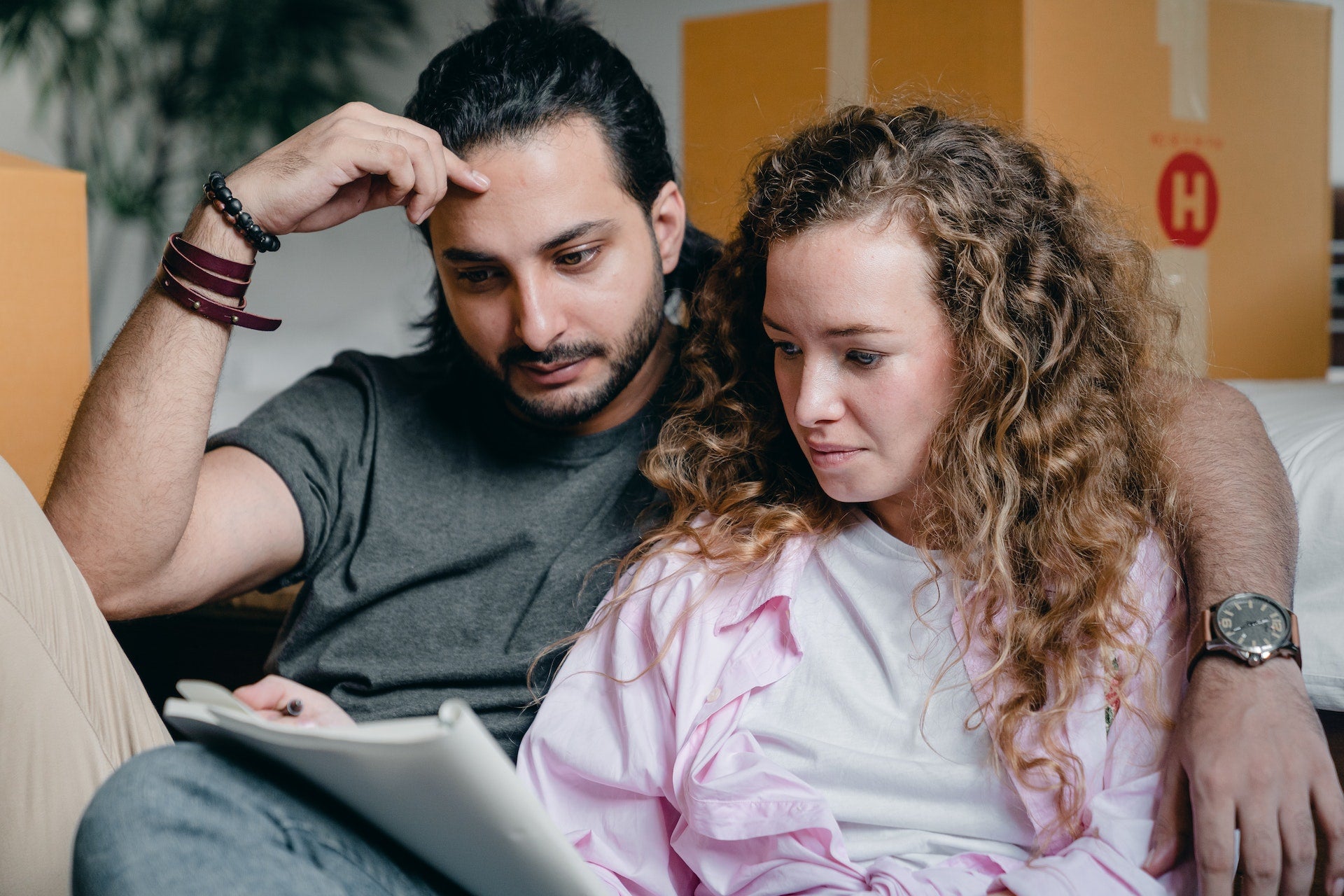 couple deciding on a baby name