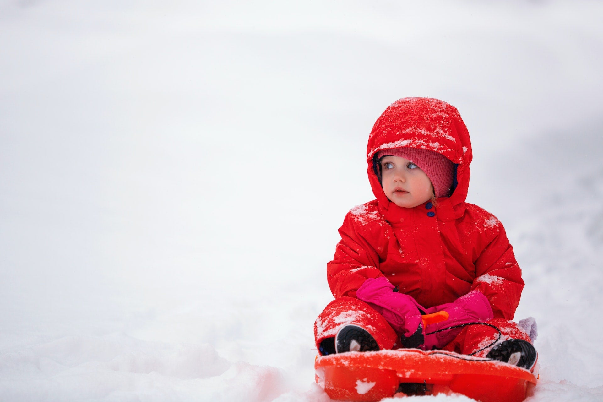 baby in snow