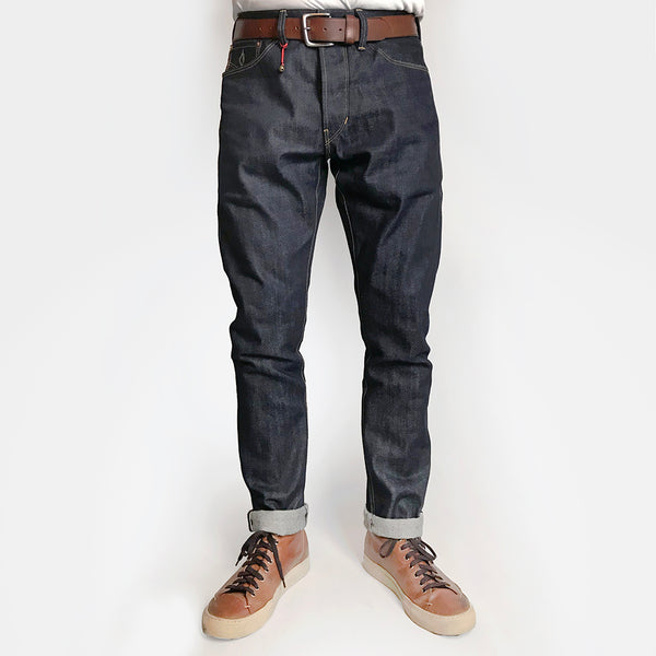 BZEN X @INN8CHIRO COLLABORATION S9 SLIM STRAIGHT- 13.5oz- RAW SELVEDGE-  INDIGO