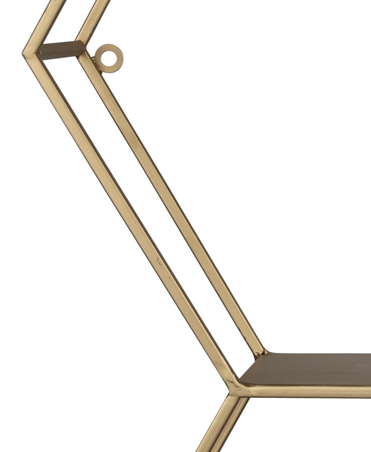 gold hexagon shelf