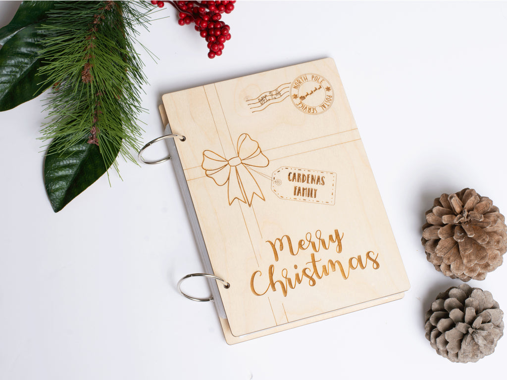 Christmas Card Keeper Personalized Custom Text Photo Album 2