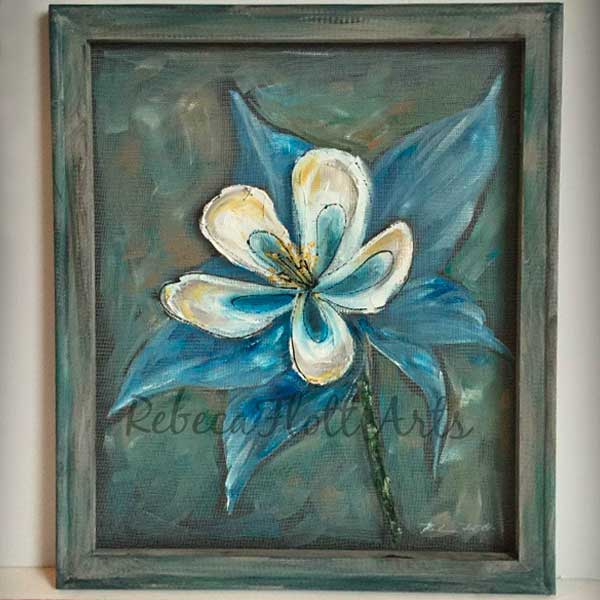 columbine flower painting