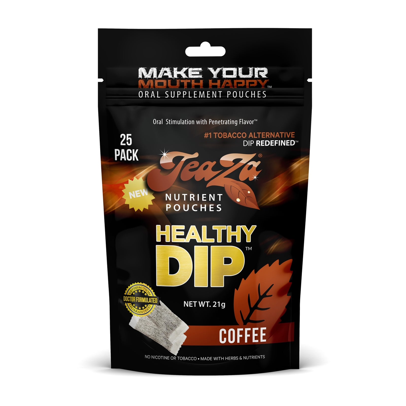 Coffee Flavored Tobacco-Free Pouches - Teaza Energy