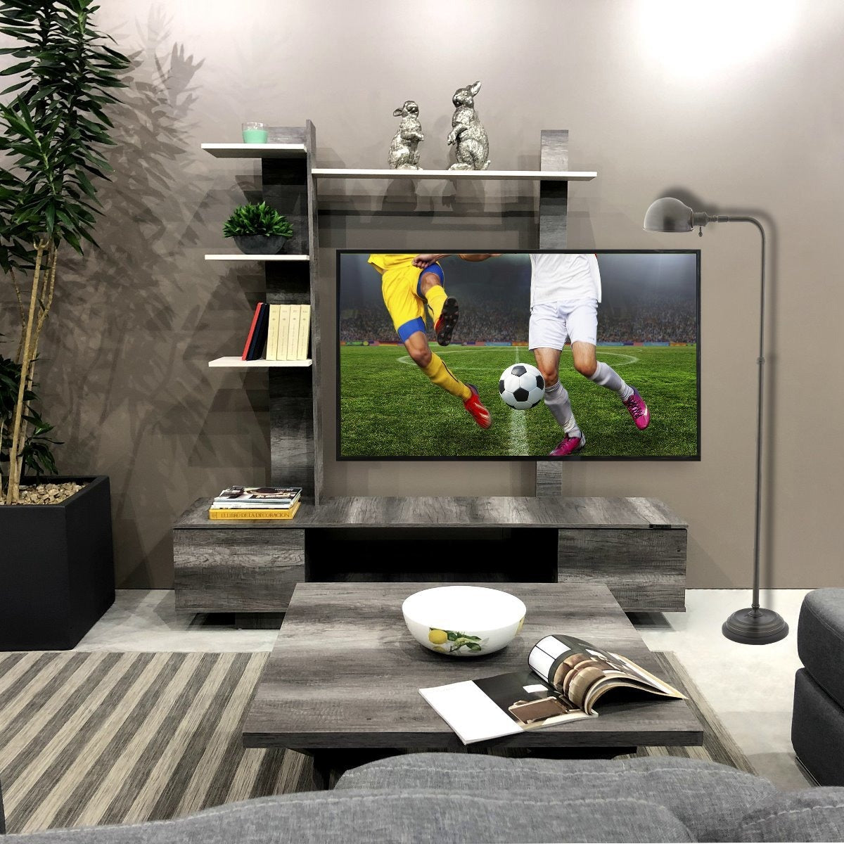 Mueble para TV Centro Entretenimiento con Repisas Kubik Oxford – 