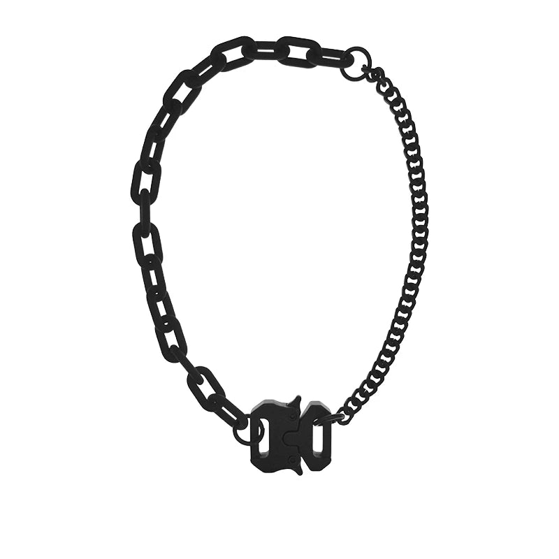 Cuban \u0026 Chain Split Buckle Necklace 