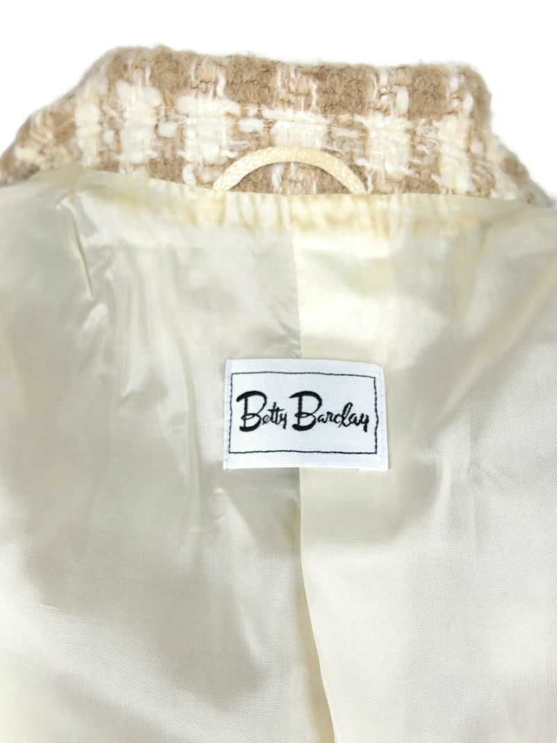 fossiel Blij Jachtluipaard Vintage 80s Mod Betty Barclay Beige Houndstooth Fuzzy Wool Collared Bu –  Thee Cultivator