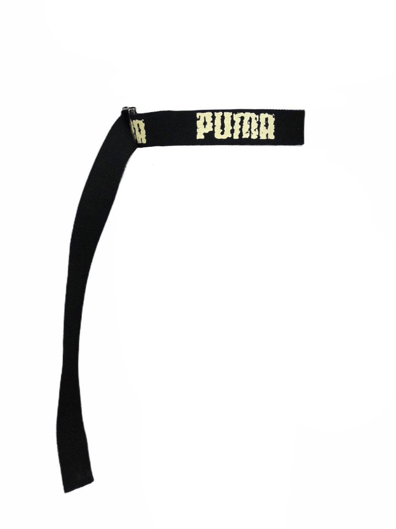 Vintage 90s Puma Logo Utilitarian Black Adjustable Metal Buckle Belt