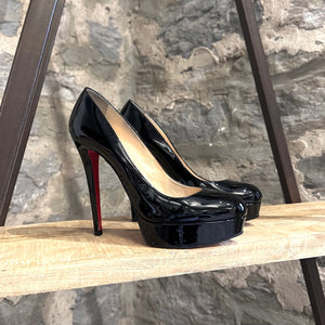 Christian Louboutin Black Patent Bianca Pumps Size 38