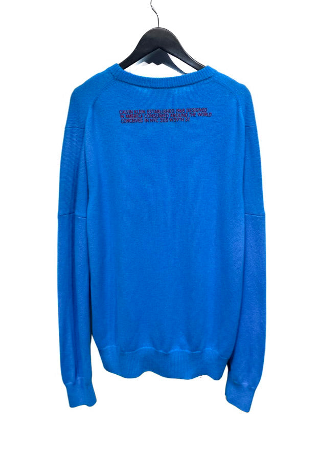 Calvin Klein 205W39NYC Blue Cashmere Sweater – Boutique 