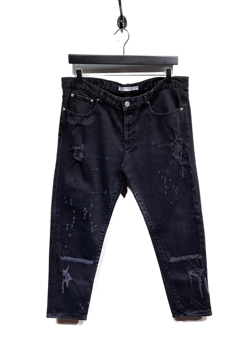 Givenchy Black Distressed Jeans